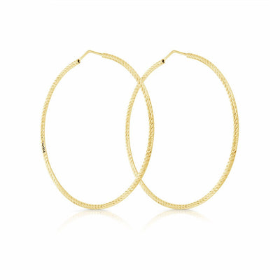 XL Diamond Cut Hoop - Miss Mimi