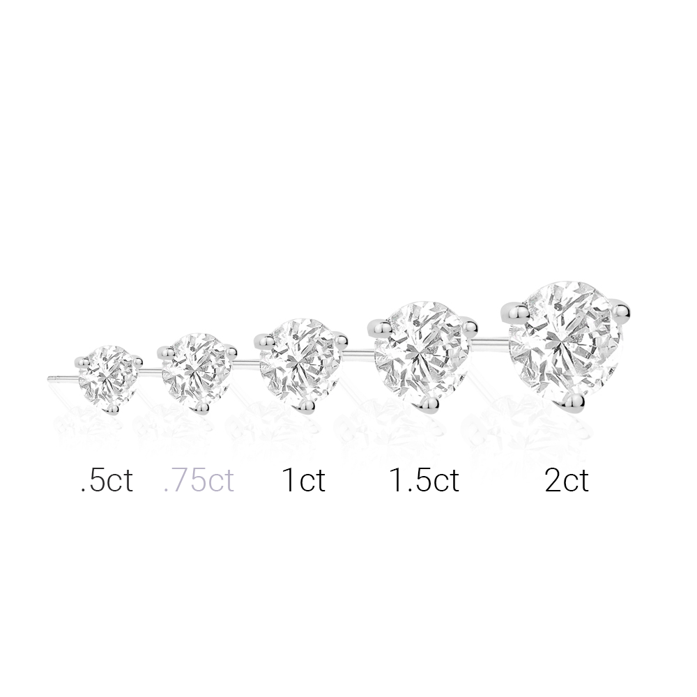 0.75CT Martini Studs in White