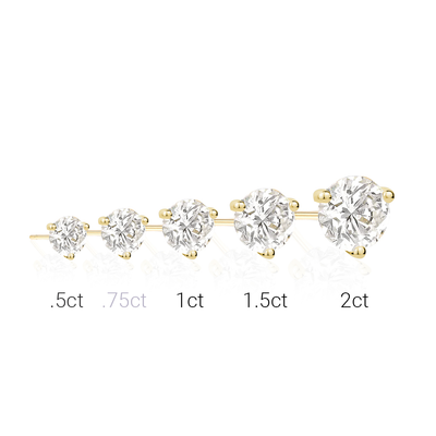 0.75CT Martini Studs in Yellow