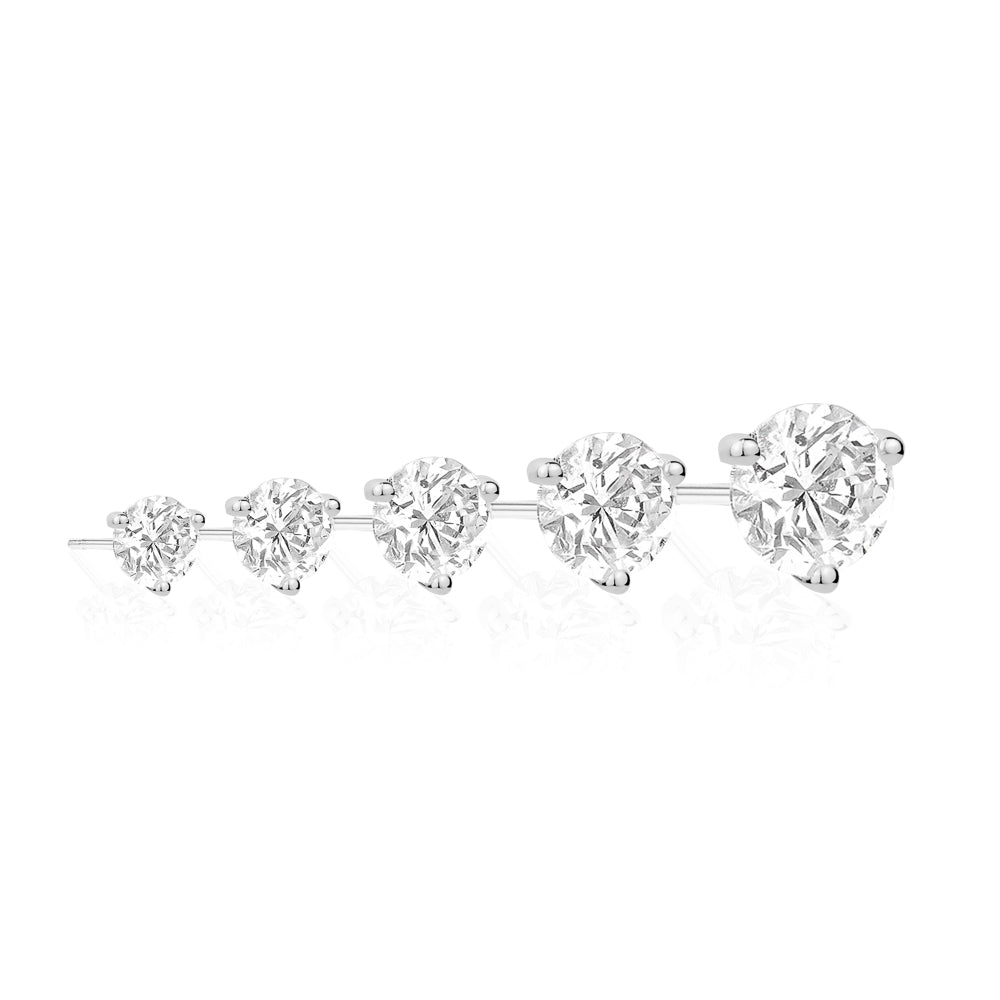 0.75CT Martini Studs in White