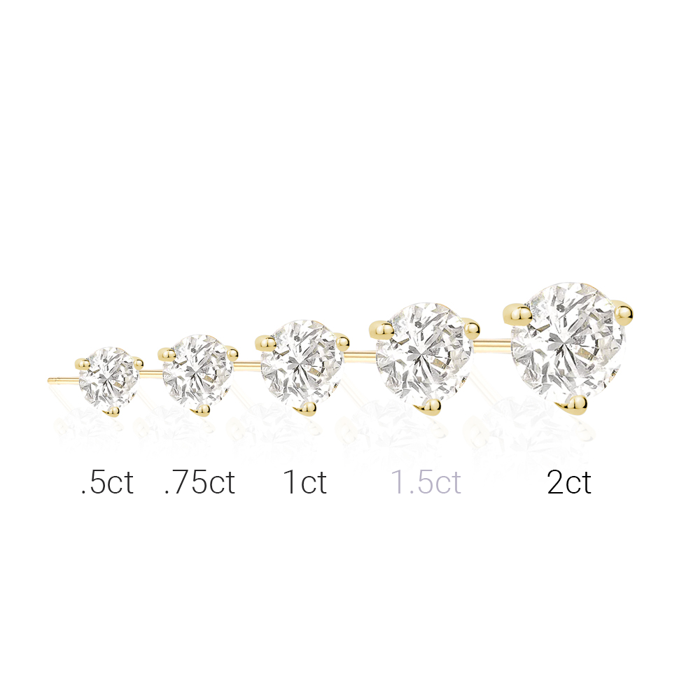 1.5CT Martini Studs in Yellow