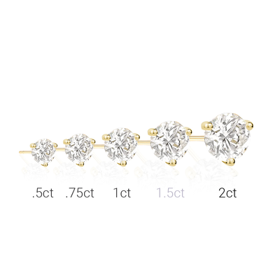 1.5CT Martini Studs in Yellow