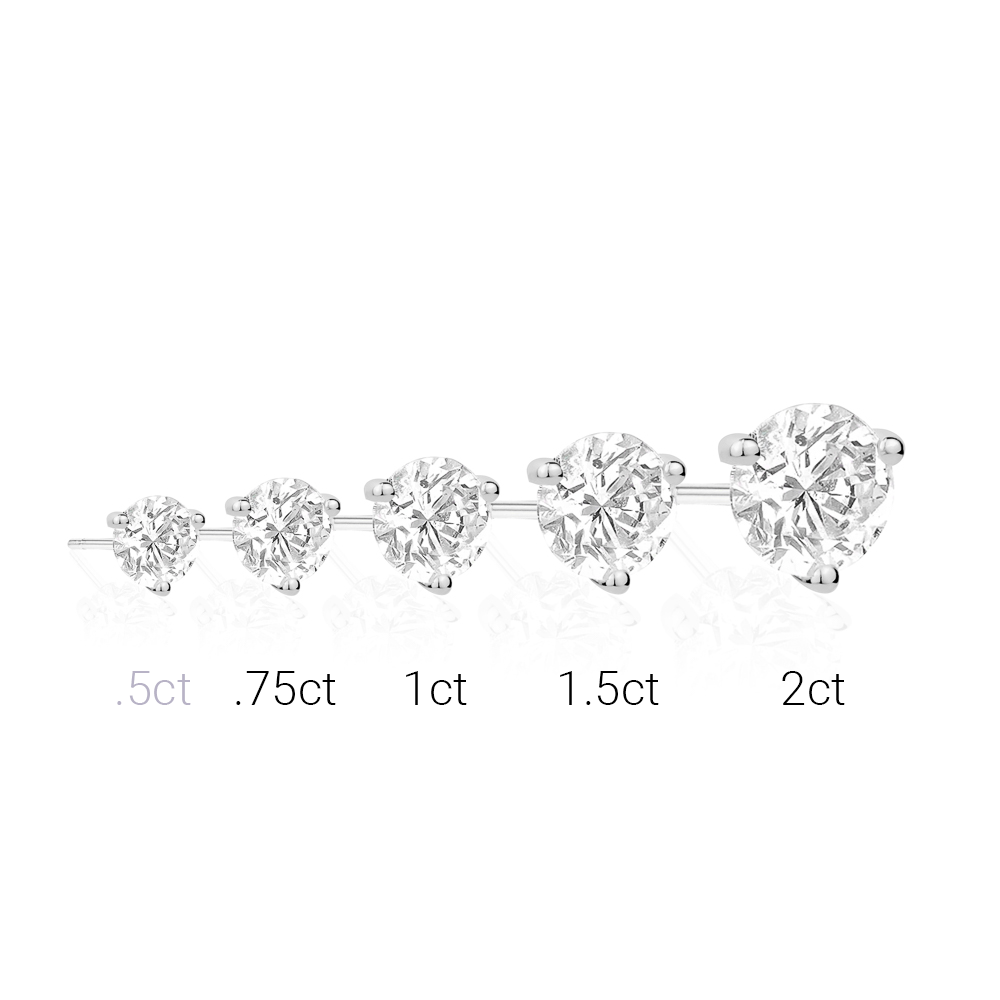 0.5CT Martini Studs in White