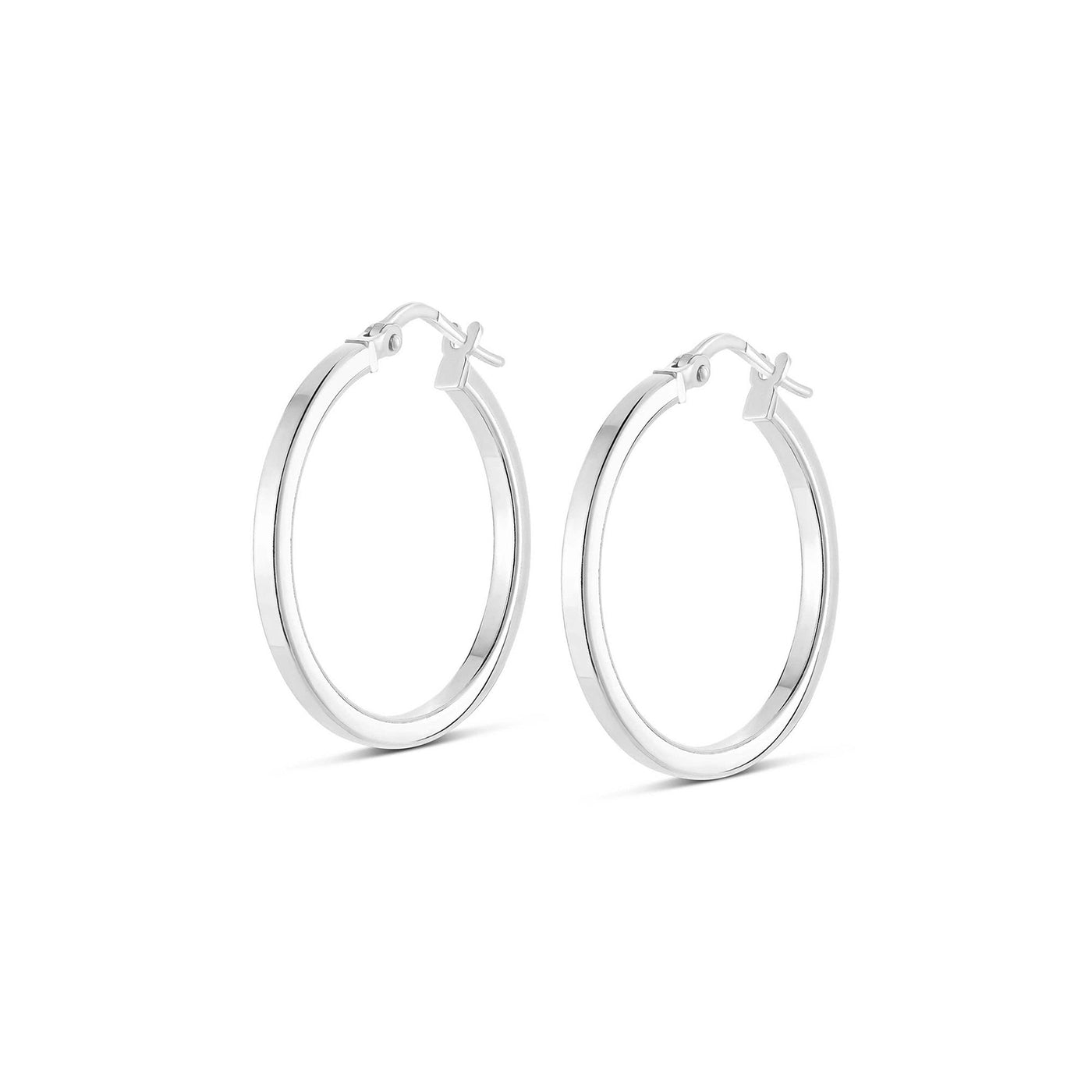 Small square edge hoop earrings - Miss Mimi