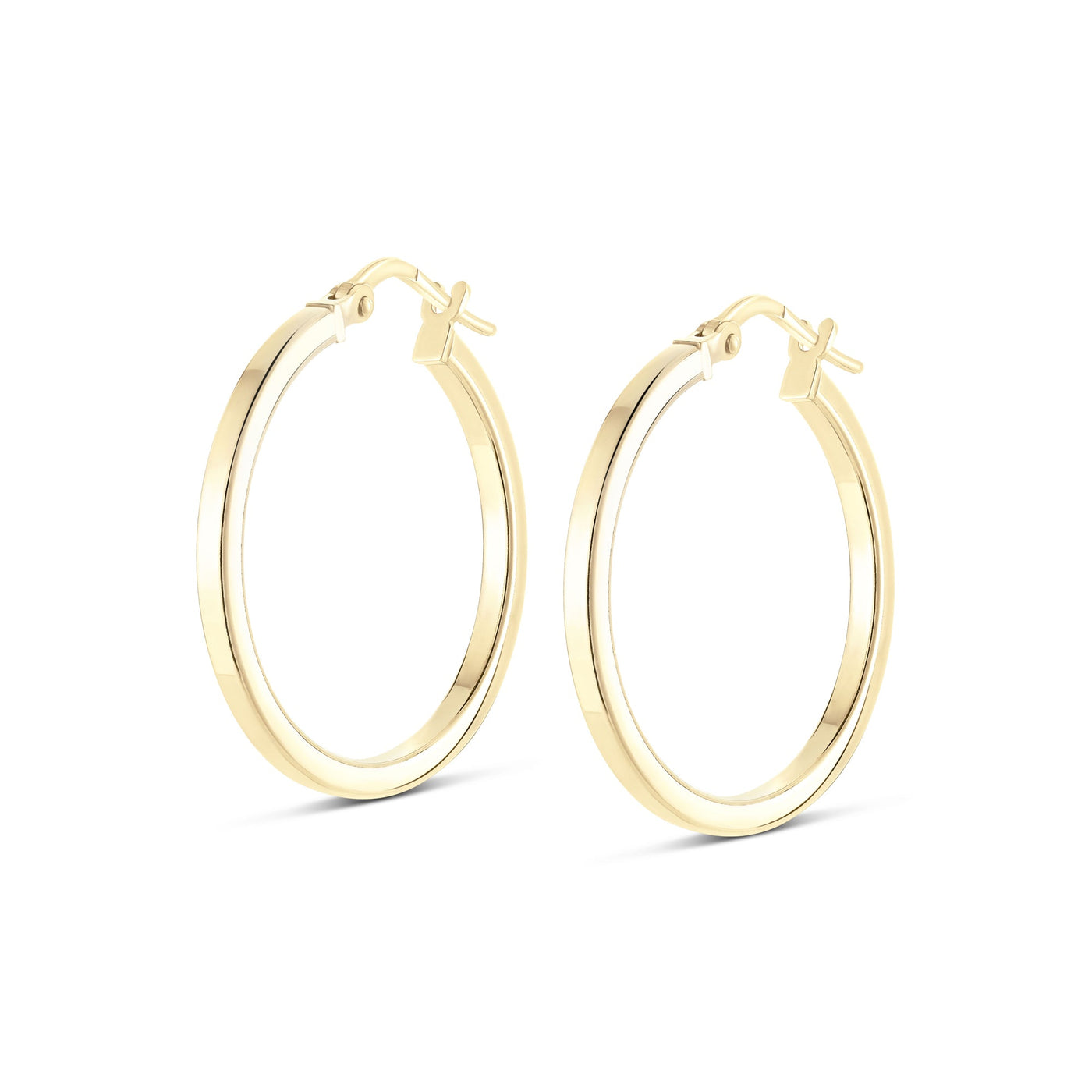 Medium square edge hoop earrings - Miss Mimi