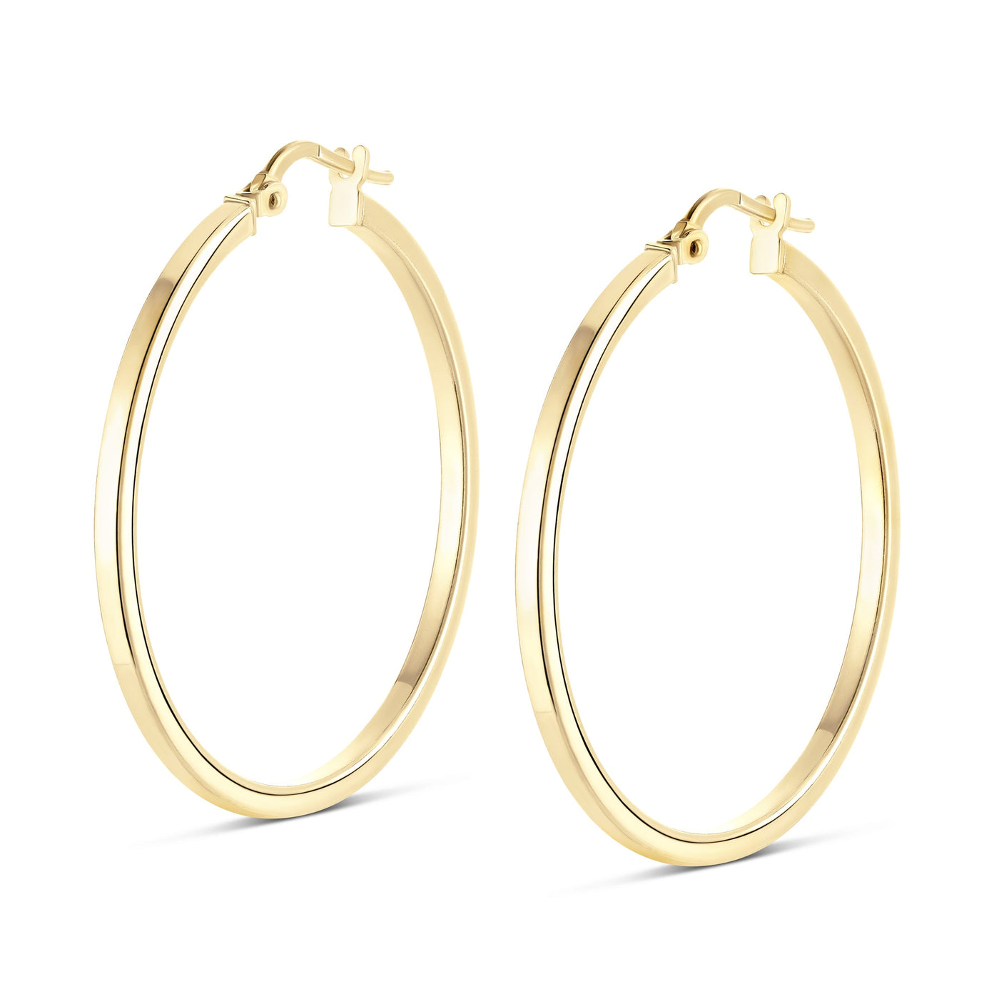 XL Square edge hoop earrings - Miss Mimi