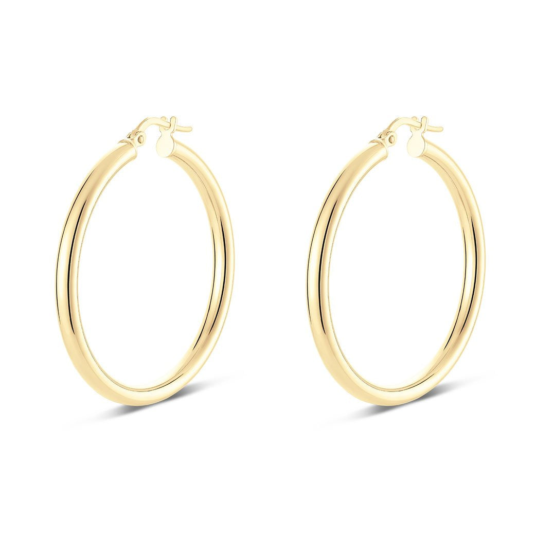 Medium Round tube hoop earrings - Miss Mimi