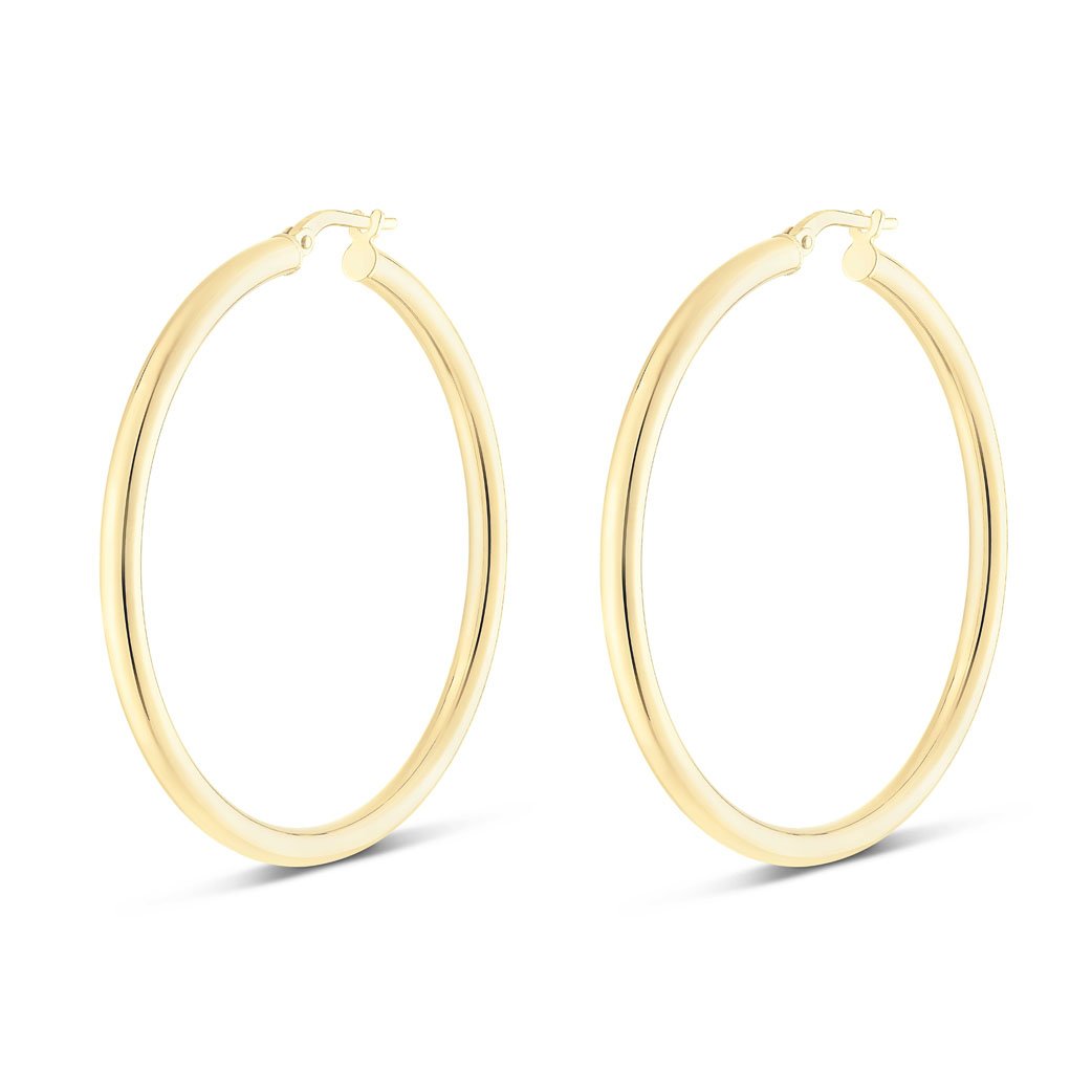 Large Round tube hoop earrings - Miss Mimi