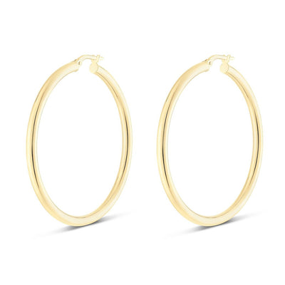 Large Round tube hoop earrings - Miss Mimi