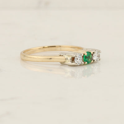 Emerald and Diamond Ring