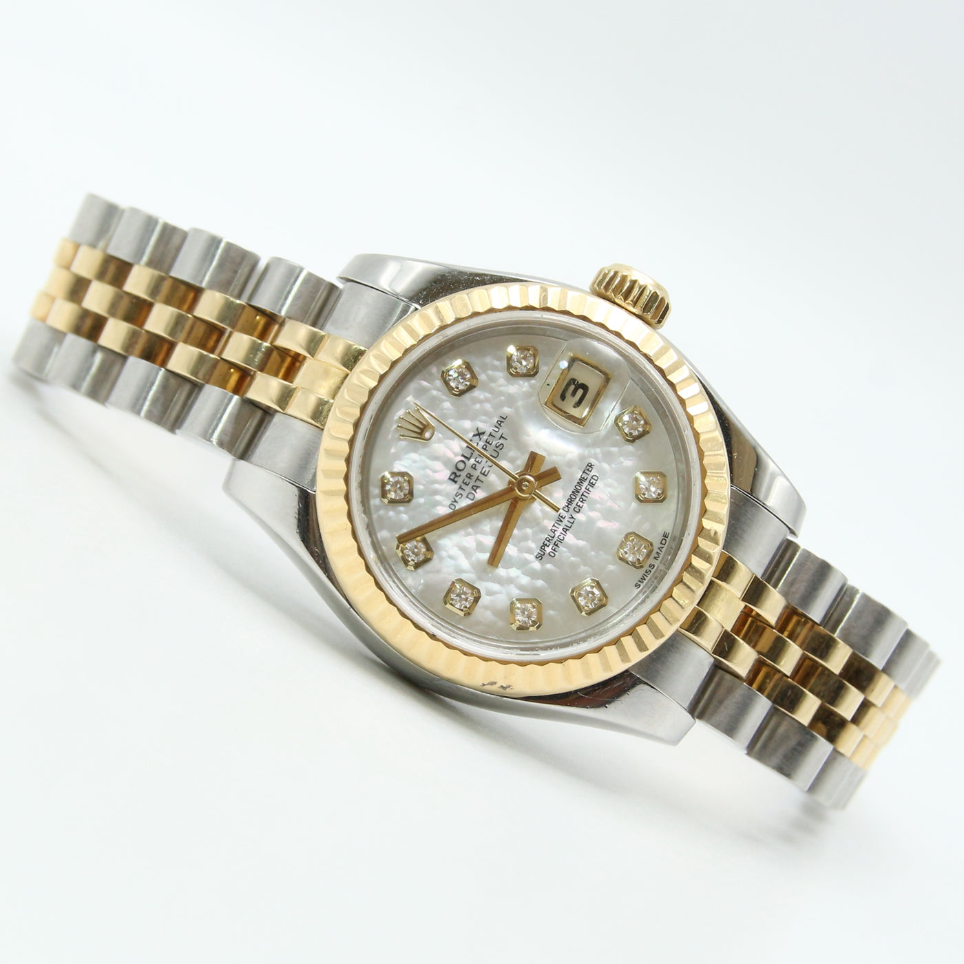 Ladies Rolex Mother Pearl & Diamond Dial