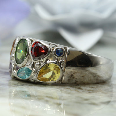 Multi Coloured Stone Ring