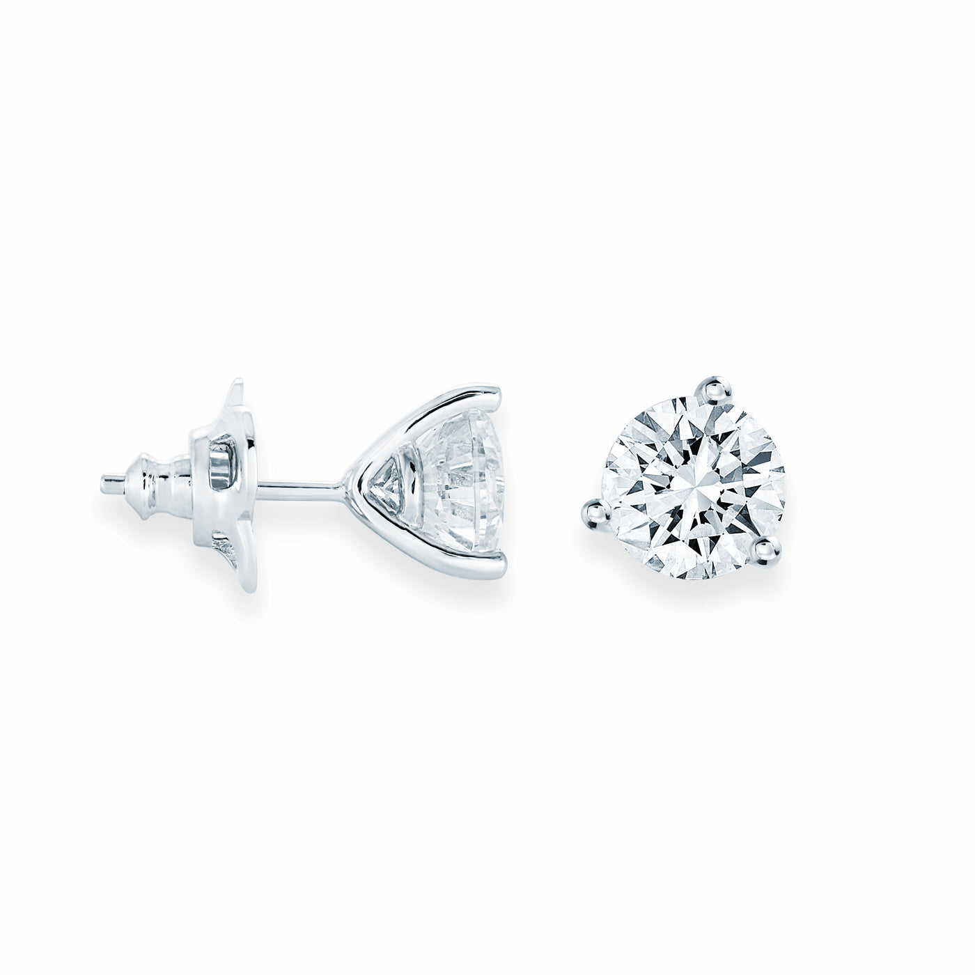 2CT Martini Studs in White