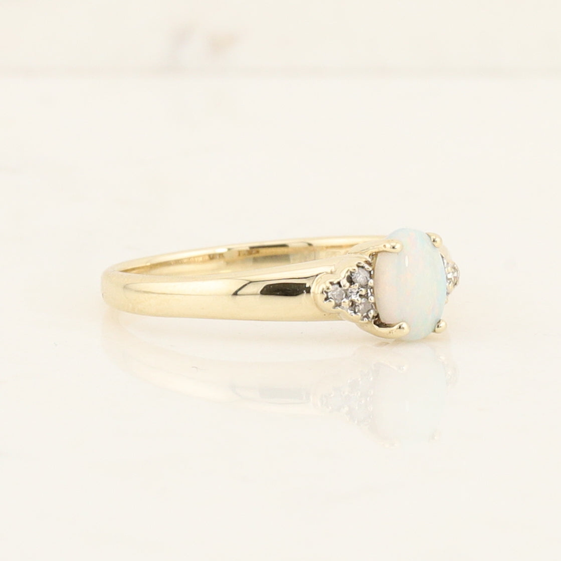 Opal and Diamond Ring