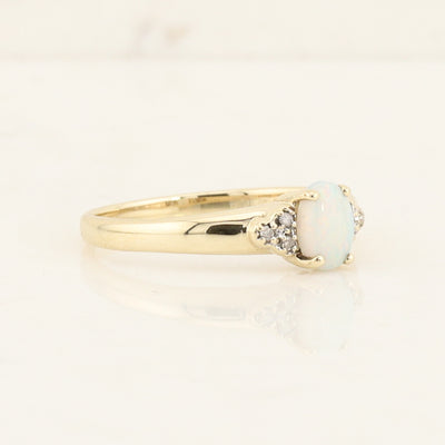 Opal and Diamond Ring
