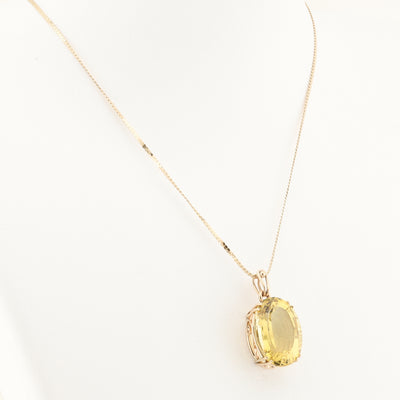 14kt Yellow Gold Citrine Pendant