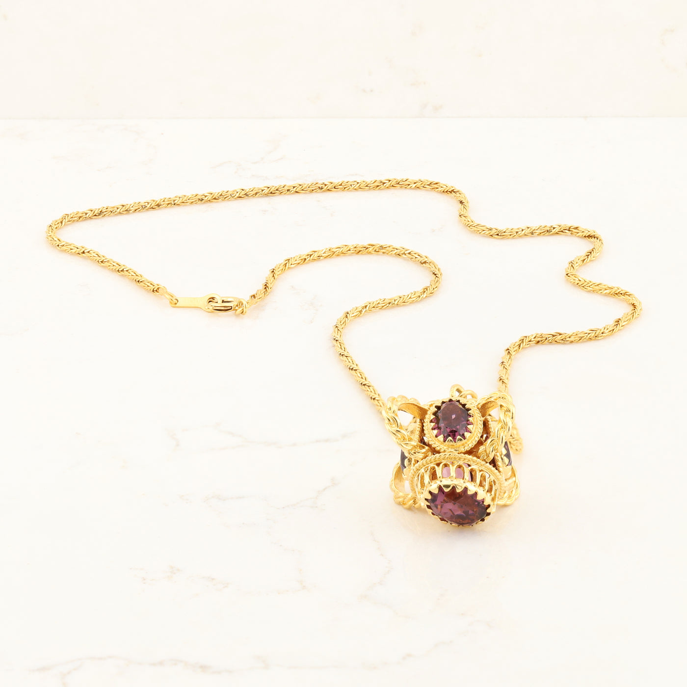 Amethyst Pendant and Chain