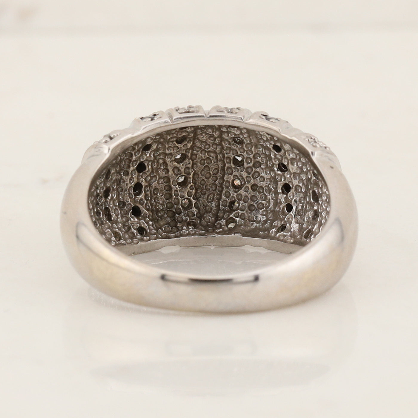 White and Black Diamond Ring