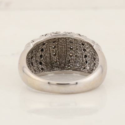 White and Black Diamond Ring