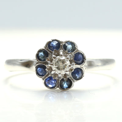 Diamond & Sapphire Cluster