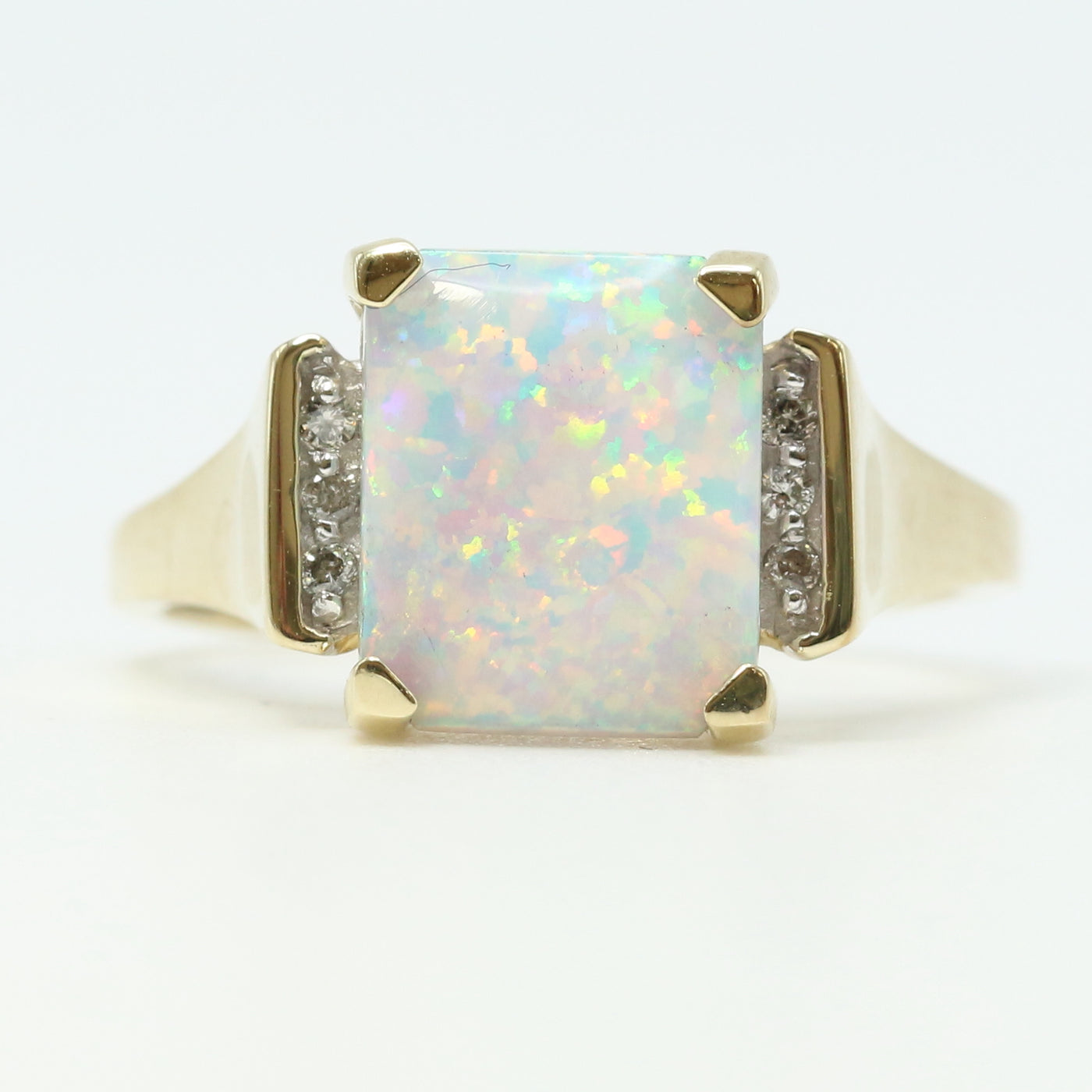 Synthetic Opal & Diamond
