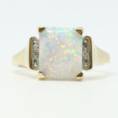 Synthetic Opal & Diamond