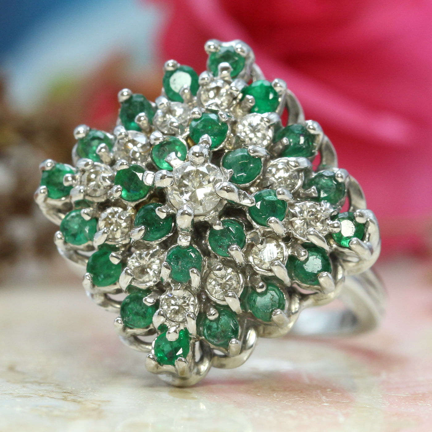 Emerald and Diamond Ring