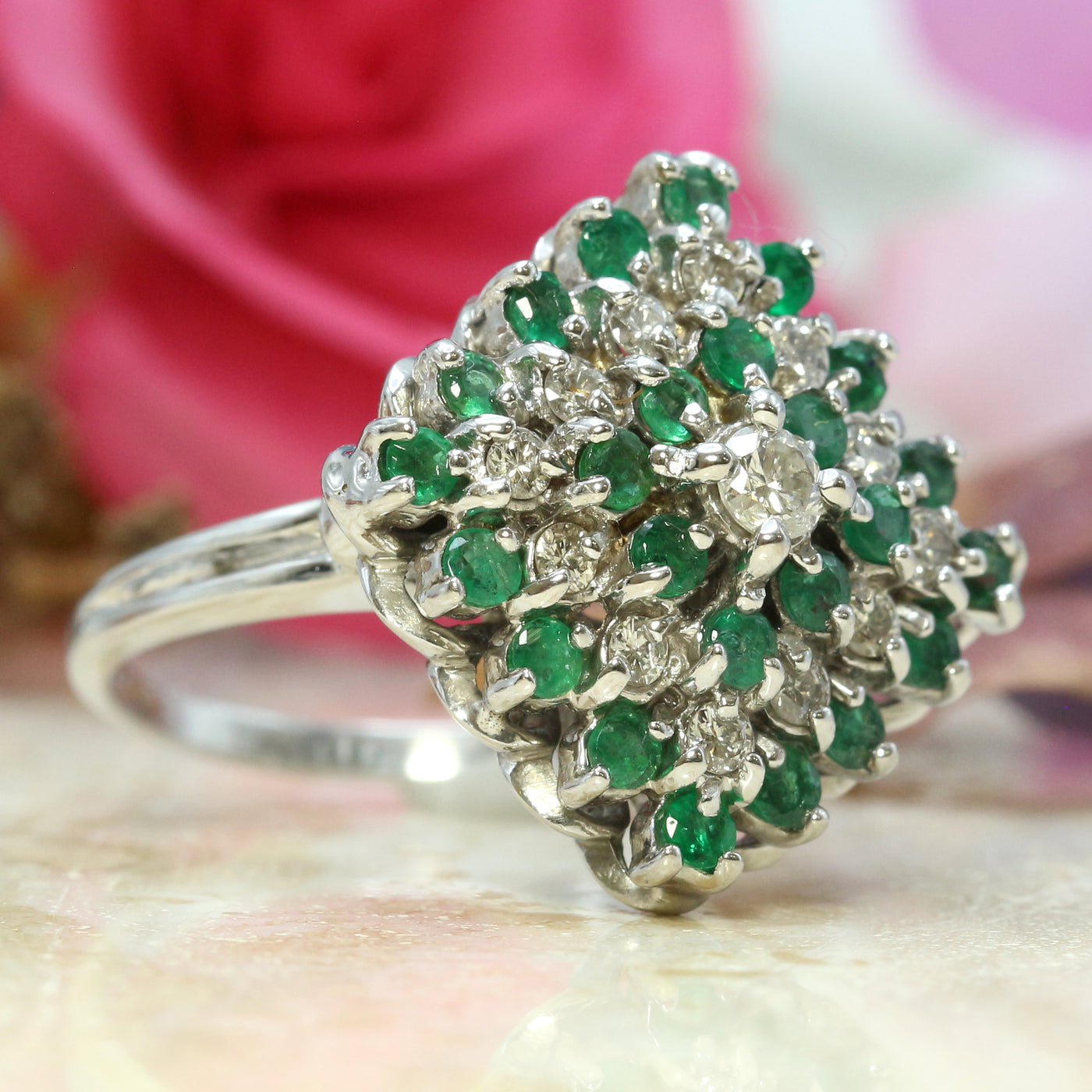 Emerald and Diamond Ring