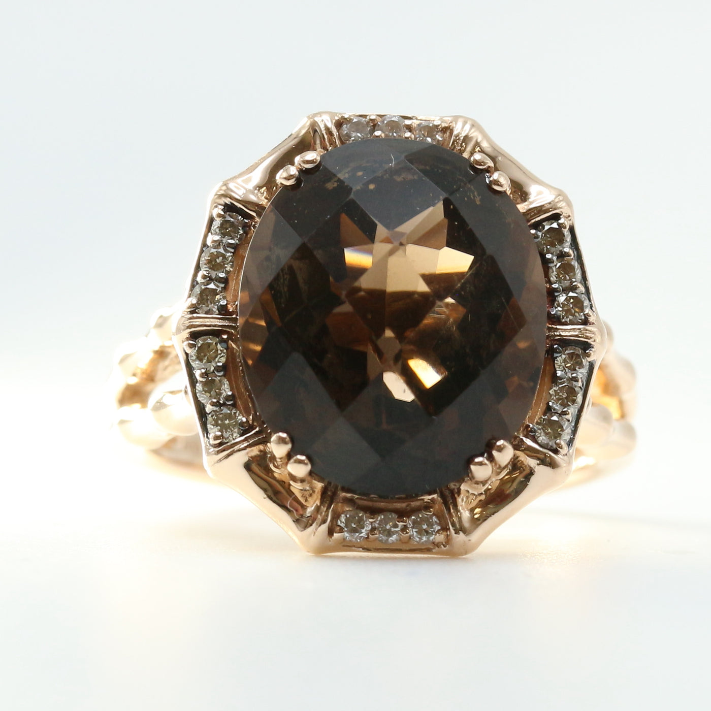 Rose Gold Garnet Ring