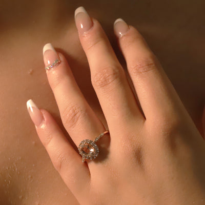 Morganite & Diamond Ring