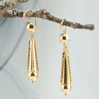 Yellow Gold Dangle Drops