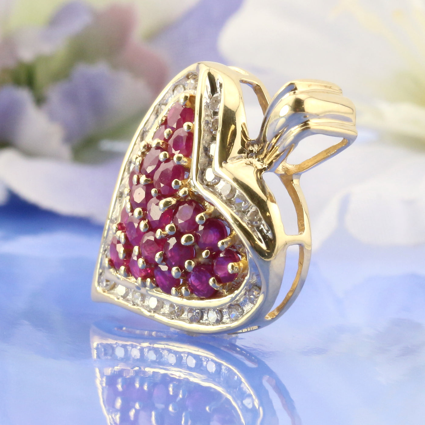 Ruby Pave Heart