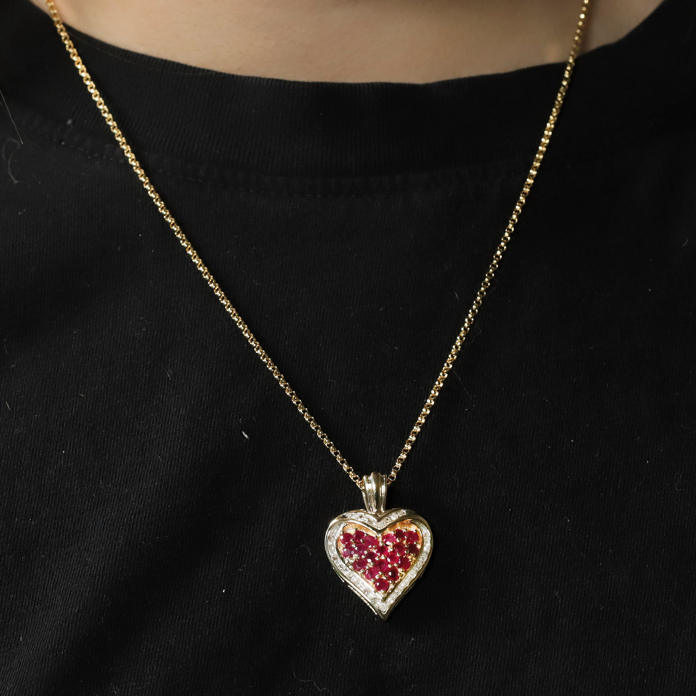 Ruby Pave Heart