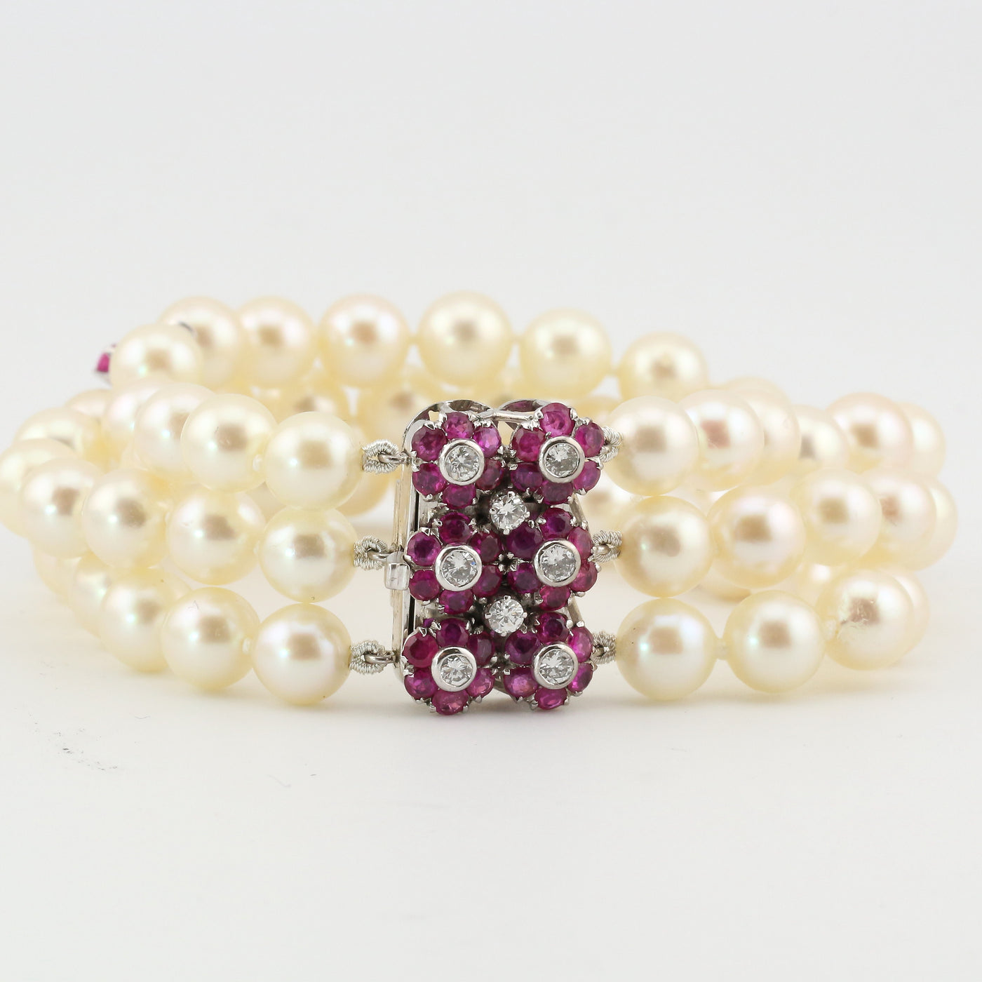 Triple Strand Pearl Bracelet