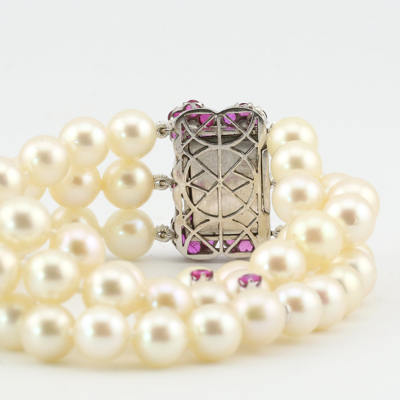 Triple Strand Pearl Bracelet