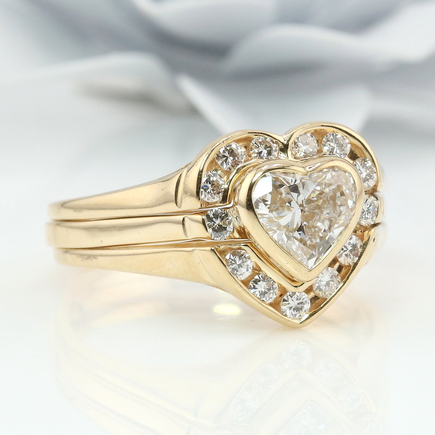 Heart Shaped Diamond Ring with Jacket