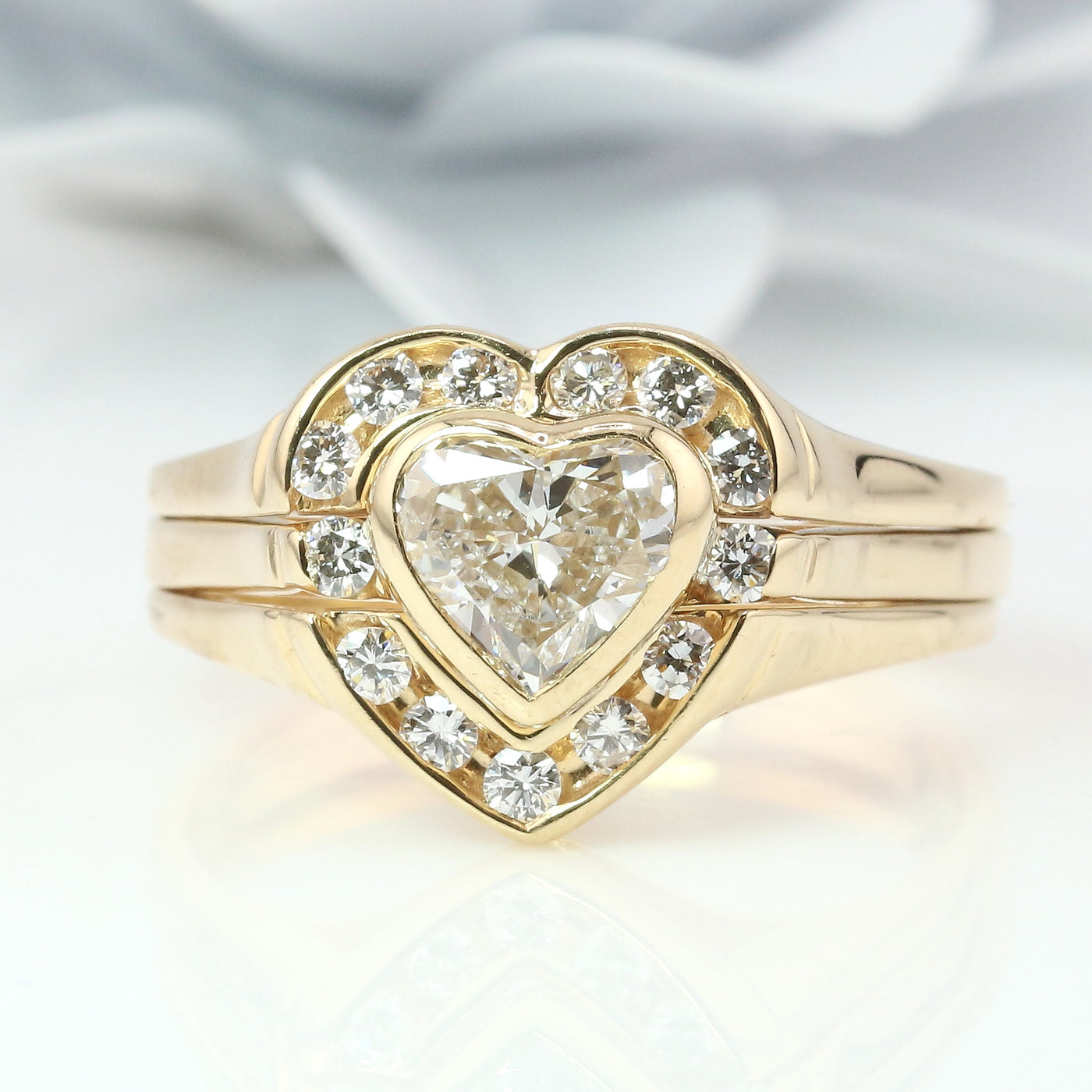 Heart Shaped Diamond Ring with Jacket