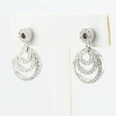 Diamond Circle Earrings