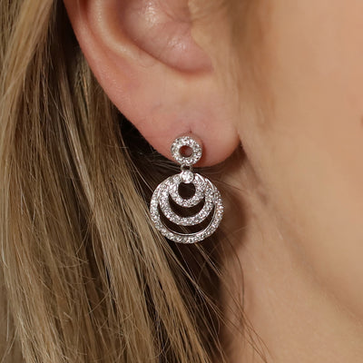 Diamond Circle Earrings