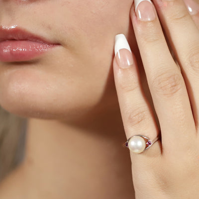 Pearl and Ruby Ring