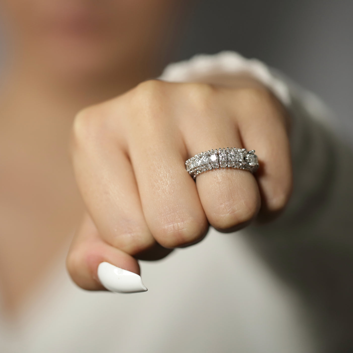 Semi-mount diamond ring