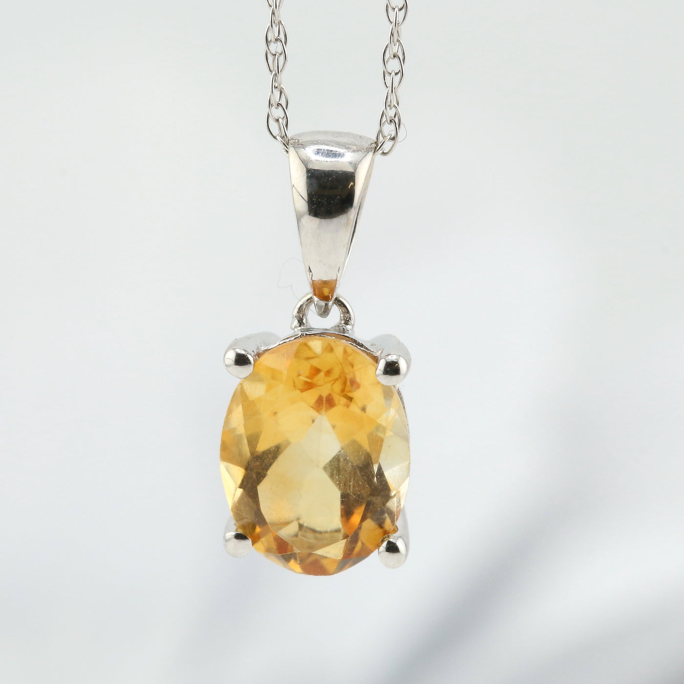 Citrine pendant and chain