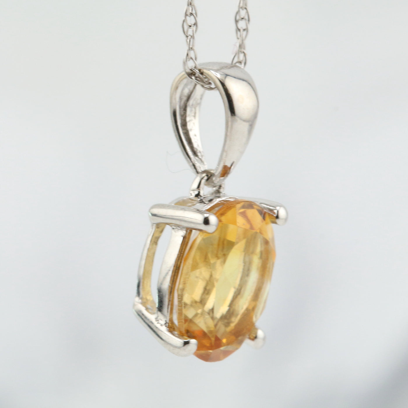 Citrine pendant and chain