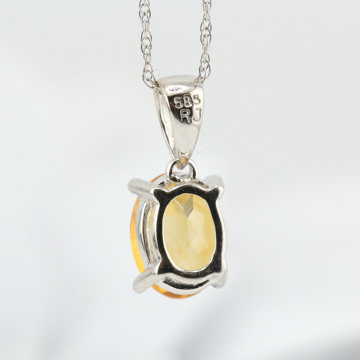 Citrine pendant and chain