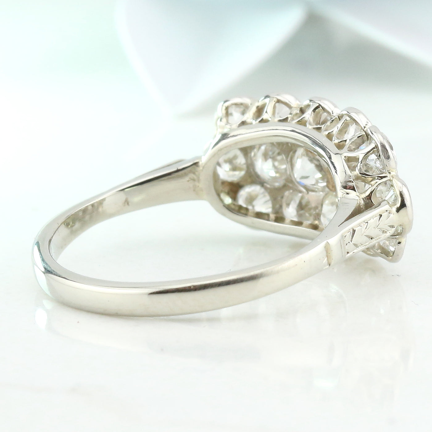 Platinum and diamond ring