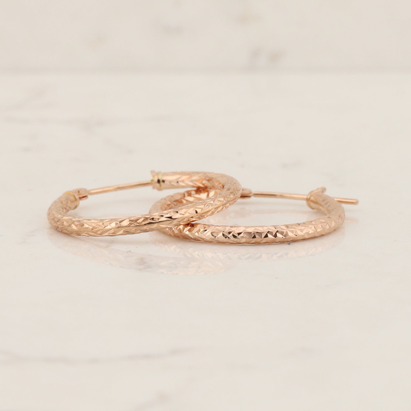 Rose Gold Hoops