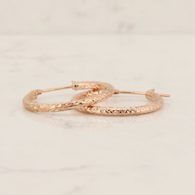 Rose Gold Hoops