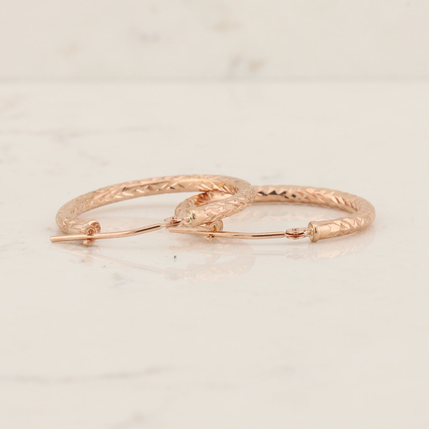 Rose Gold Hoops