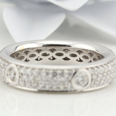 Channel set diamond ring