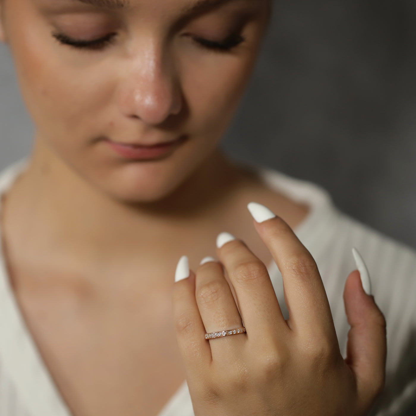 Rose gold anniversary ring